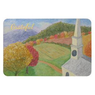 Country Church Gratitude Magnet