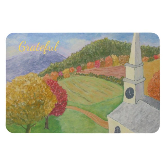 Country Church Gratitude Magnet (Horizontal)