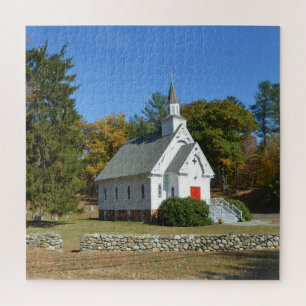 Country Church Jigsaw Puzzle