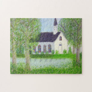 Country Church Jigsaw Puzzle