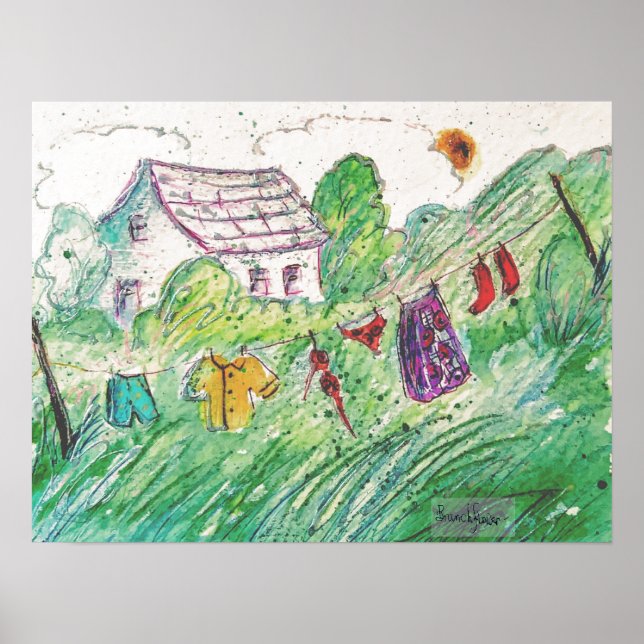 Country Clothes Line Poster (Front)