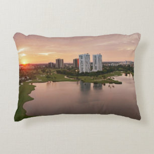 Country Club at sunset, Aventura, Florida Decorative Cushion
