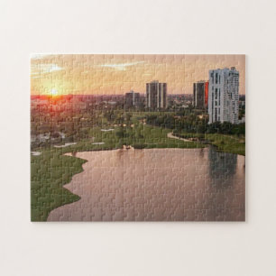 Country Club at sunset, Aventura, Florida Jigsaw Puzzle