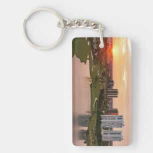 Country Club at sunset, Aventura, Florida Key Ring