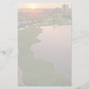 Country Club at sunset, Aventura, Florida Stationery