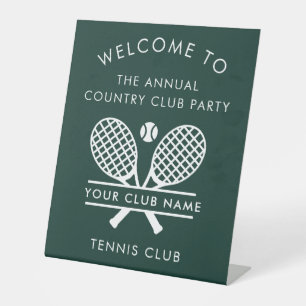 Country Club Name Tennis Team Events Green Welcome Pedestal Sign