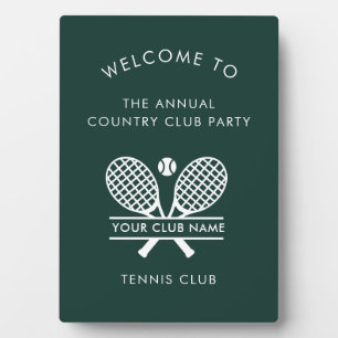 Country Club Name Tennis Team Events Green Welcome Plaque