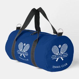 Country Club Name Tennis Team Rackets Motif Swag Duffle Bag