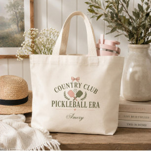Country Club Pickleball Era Personalised Tote Bag