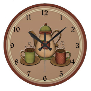 Country Kitchen Wall Clocks Zazzle Com Au   Country Coffee Kitchen Clock Rc1039a42e0bc4b63bfbd16cf071e4117 Fup13 8byvr 307 