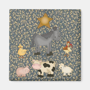 Country Collection Farm Animals Fridge Magnet