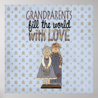 Country Collection Grandparents Love Art Print Pos