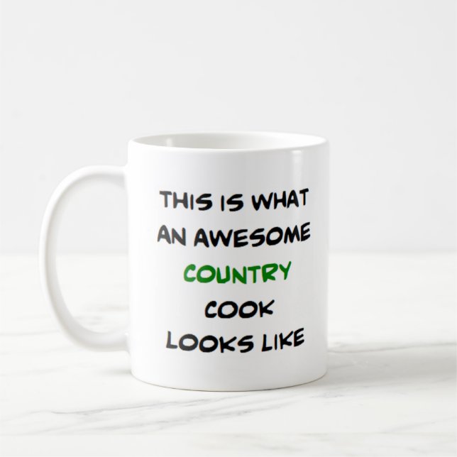 country cook, awesome coffee mug (Left)