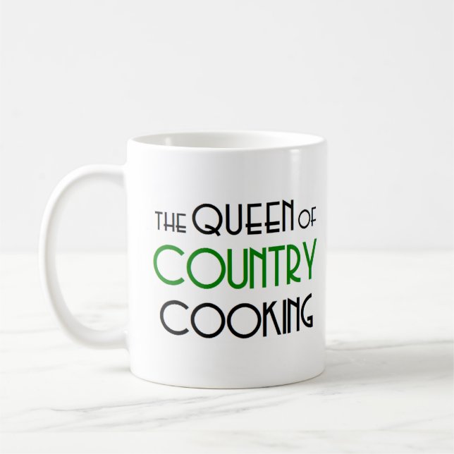 country cooking queen coffee mug (Left)