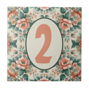 Country Cottage Floral Customisable Ceramic Tile