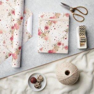 Country Cottage Floral Wrapping Paper