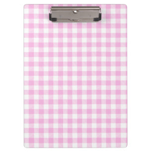 Country Cottage Pink Plaid Clipboard