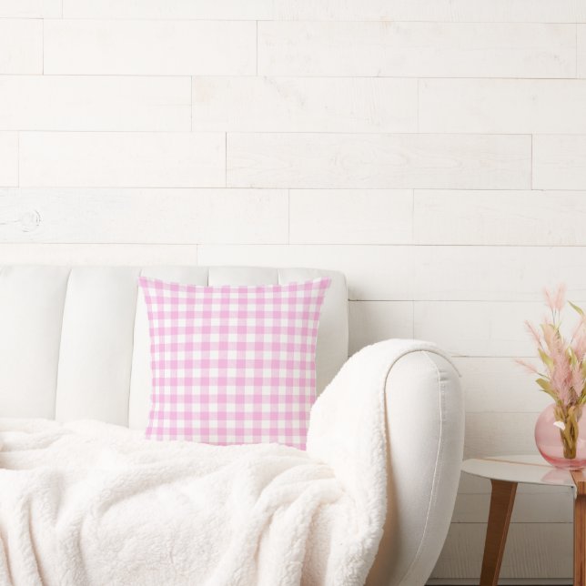 Country Cottage Pink Plaid  Cushion (Couch)