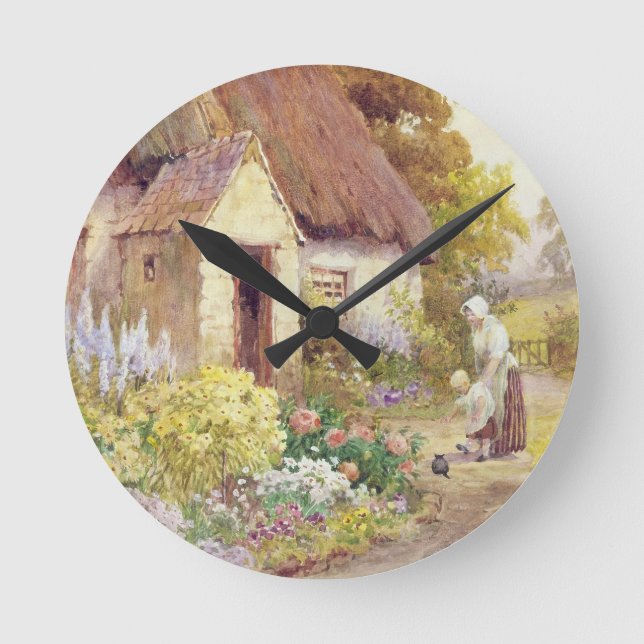 Country Cottage Round Clock (Front)