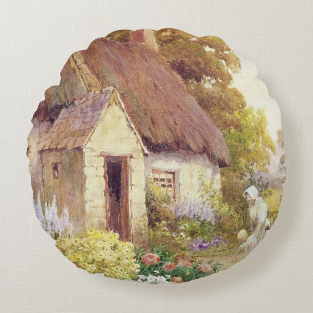 Country Cottage Round Cushion (Front)