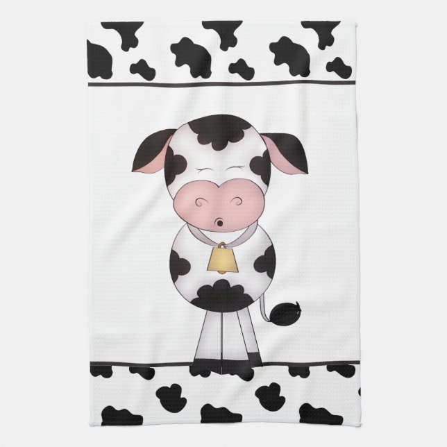 Country Cow cartoon kitchen towel (Vertical)