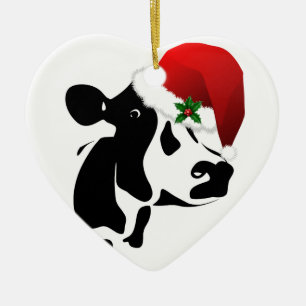 Country Cow Christmas Ornament