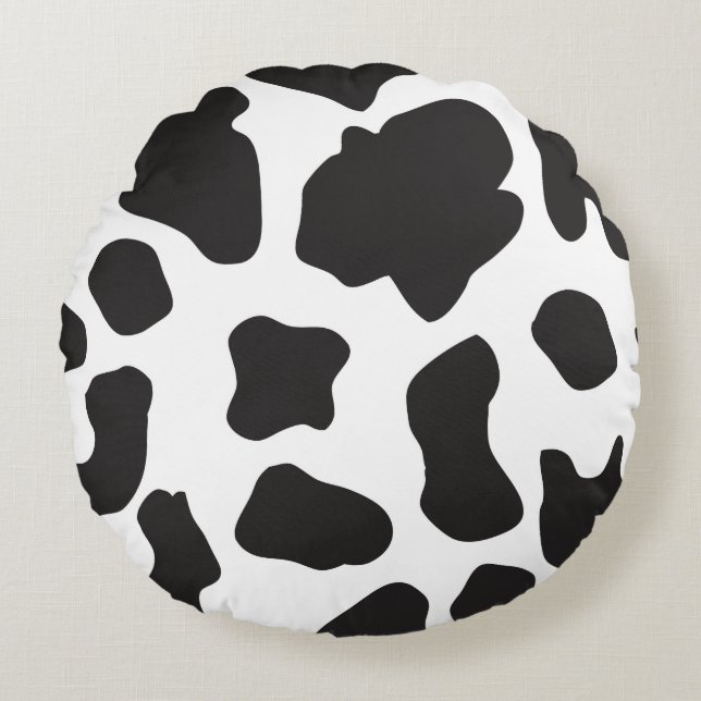 Country Cow Pattern Round Cushion (Front)