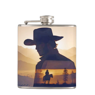 Country Cowboy Adventure Outdoors Nature Escape Hip Flask