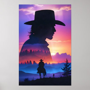 Country Cowboy Adventure Outdoors Nature Escape Poster