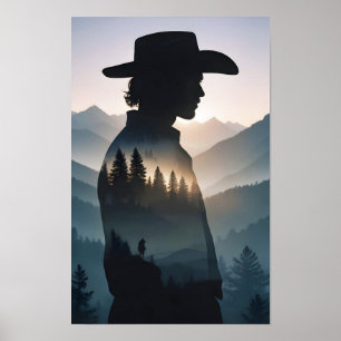 Country Cowboy Adventure Outdoors Nature Escape Poster