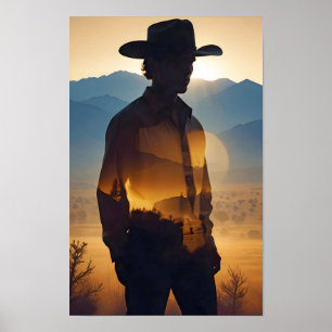 Country Cowboy Adventure Outdoors Nature Escape Poster