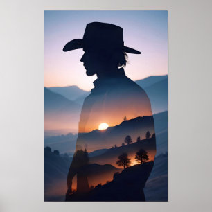 Country Cowboy Adventure Outdoors Nature Escape Poster
