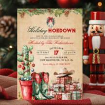 Country Cowboy Christmas Holiday Hoedown Party
