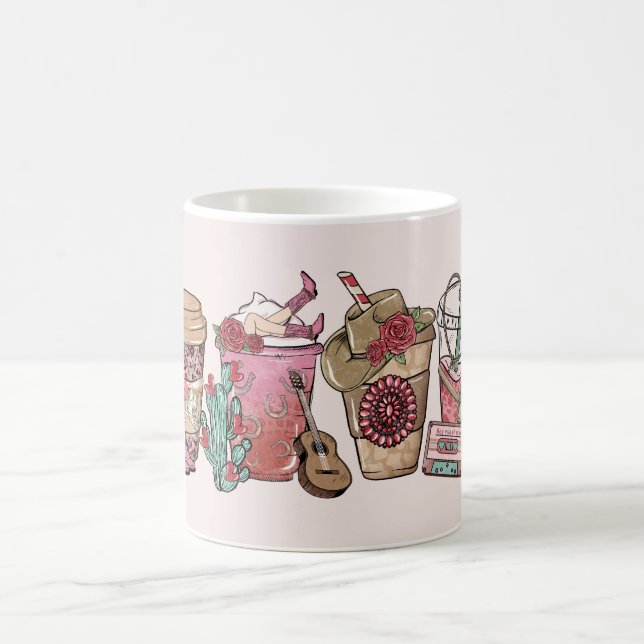Country Cowboy Coffee Cups | Western-Themed (Center)