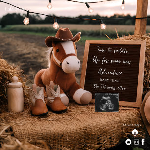 Country cowboy horse Pregnancy Announcement 