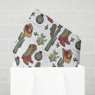 Country Cowboy Howdy Christmas Tissue Paper