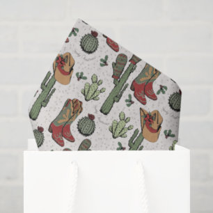 Country Cowboy Howdy Christmas Tissue Paper