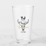Country Cowboy Personalised Groomsmen Monogram Glass<br><div class="desc">Personalised gifts for groomsmen with old western cowboy theme. Decorated with cowboy hat with vintage western font. Text and background colour are editable using the Design Tool to fit your occasion. Get this customise gift for wedding,  bachelor party,  engagement party or any other special occasions.</div>