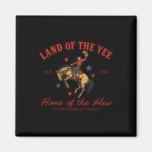Country Cowboy Rodeo Patriotic Usa Western Land Of Magnet