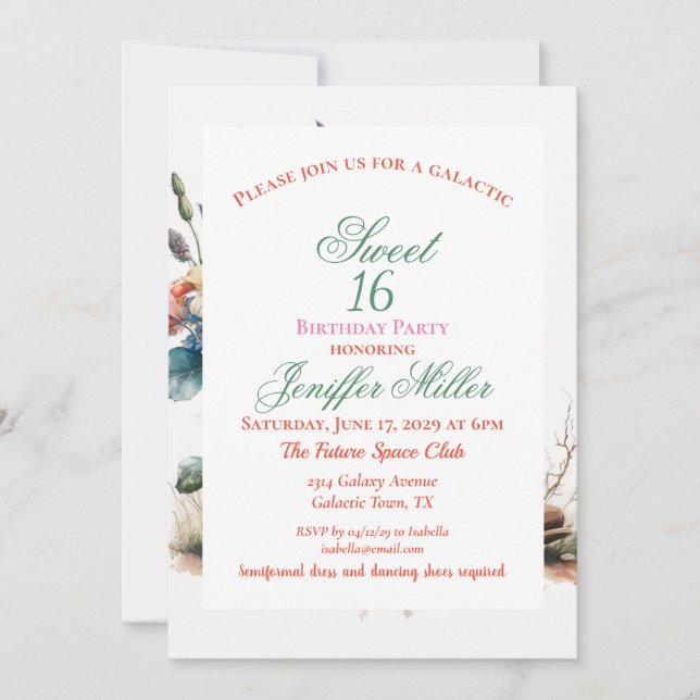 Country Cowgirl Boots Flower Hat Texas Invitation (Front)