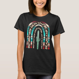 Country Cowgirl Texas Women Rainbow Cactus T-Shirt