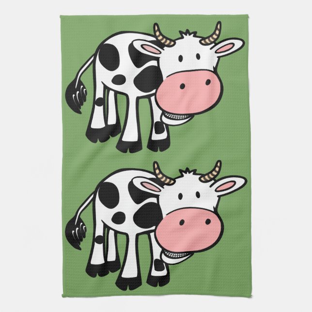 country cows kitchen towel (Vertical)