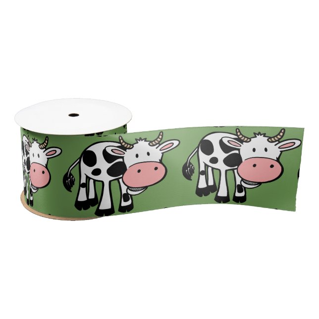 country cows ribbon satin ribbon (Spool)