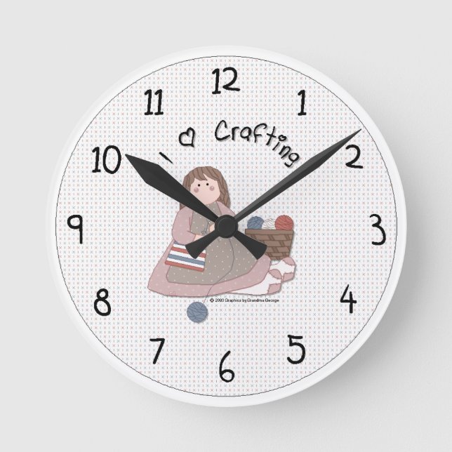 Country Crafting Wall Clock (Front)