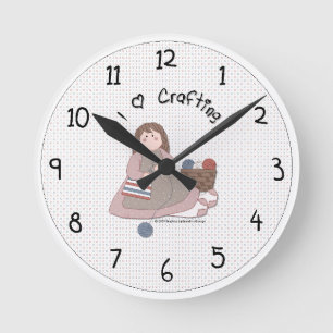 Country Crafting Wall Clock