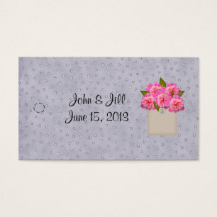 Country Crock Of Peonies Hang Tag