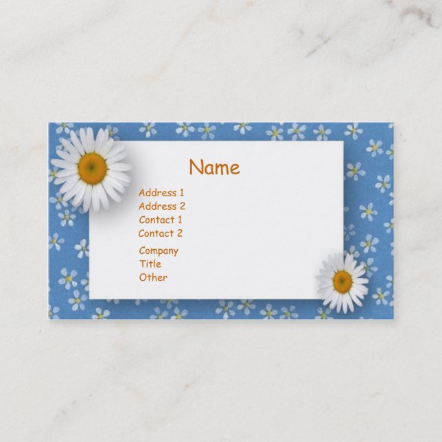 Country Daisies Business Card (Front)