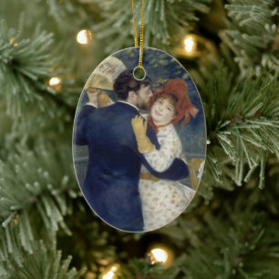 Country Dance by Pierre Renoir, Vintage Fine Art Ceramic Ornament
