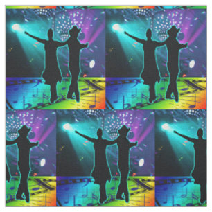 Country Dance Couple Stage Lights And Music #4 Fabric