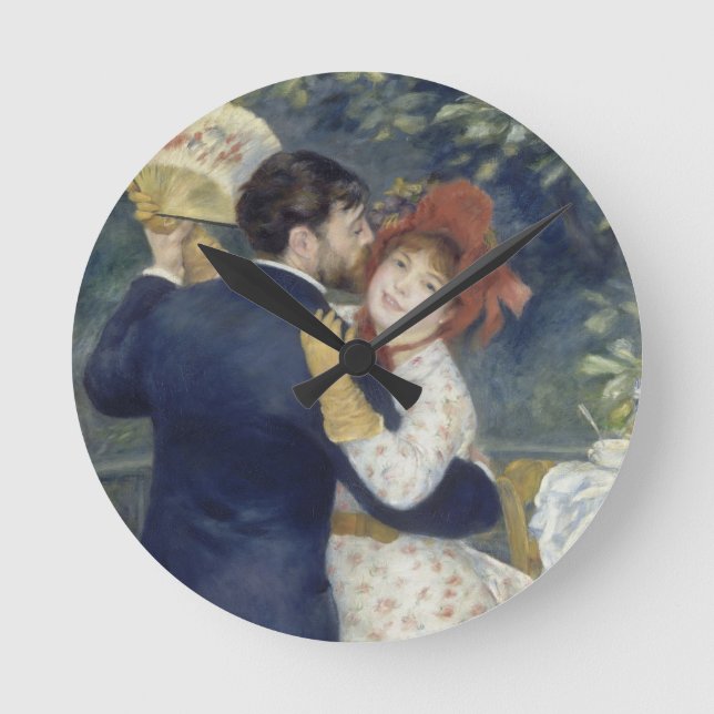 Country Dance - Renoir Impressionist Painting Round Clock (Front)